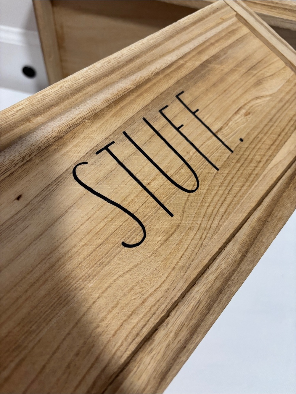 New Rae Dunn Rustic “STUFF” Storage Box - Picture 6 of 6